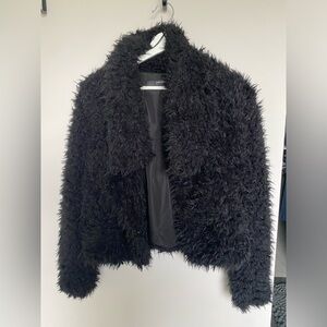 Zara soft fuzzy jacket
